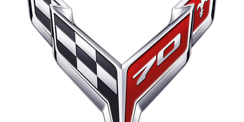 2023 Corvette 70th Anniversary Edition exterior badging includes commemorative Corvette crossflags