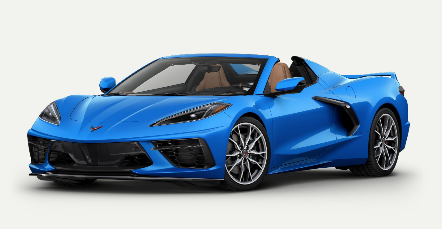 NEW 2024 Corvette Stingray Z51 Convertible Riptide Blue Metallic Van Bortel Corvette